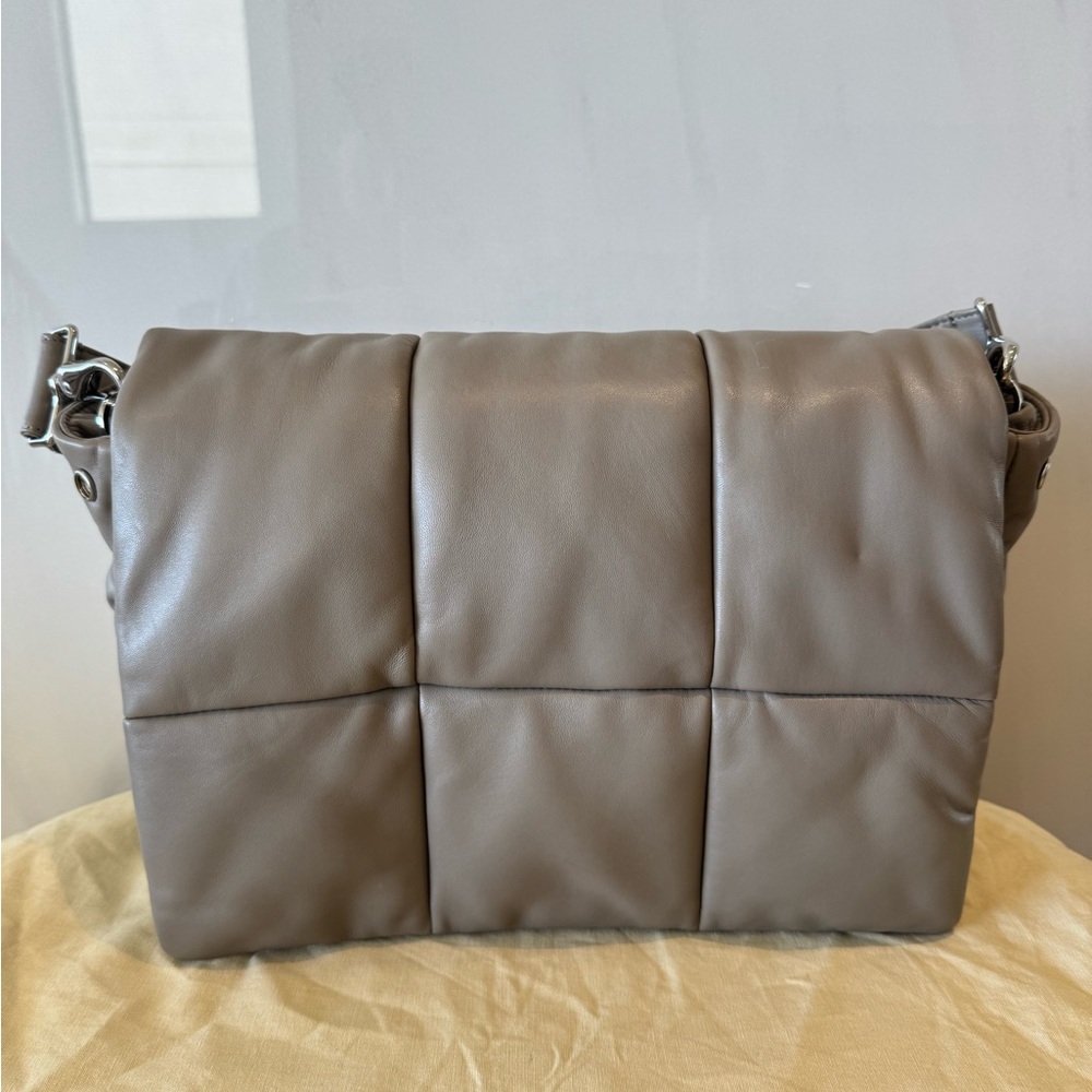 Stand Studio Taupe Quilted Bag
